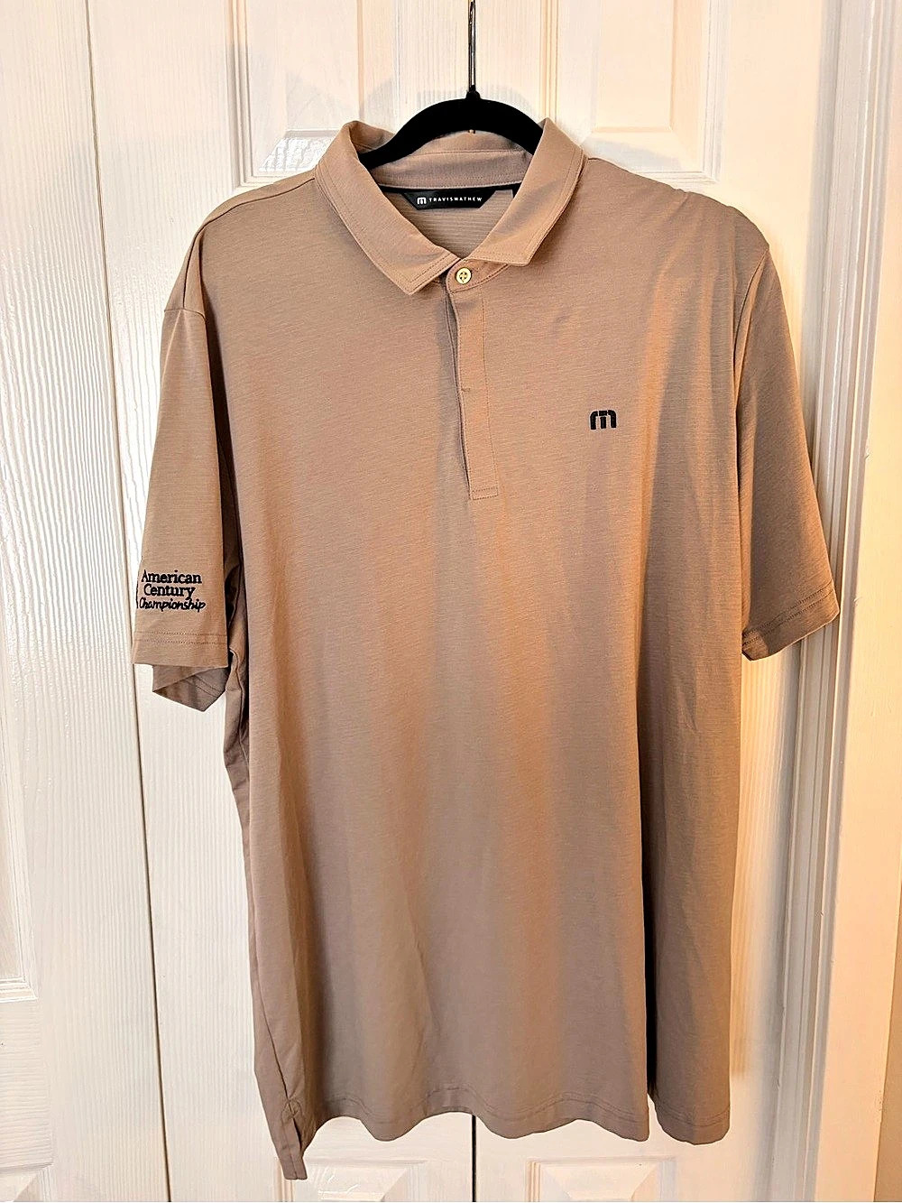 TravisMathew American Century Championship Golf Polo Men's Polo Shirt in Brown